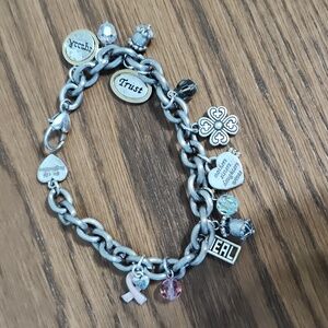 Brighton Breast Cancer Charm Bracelet